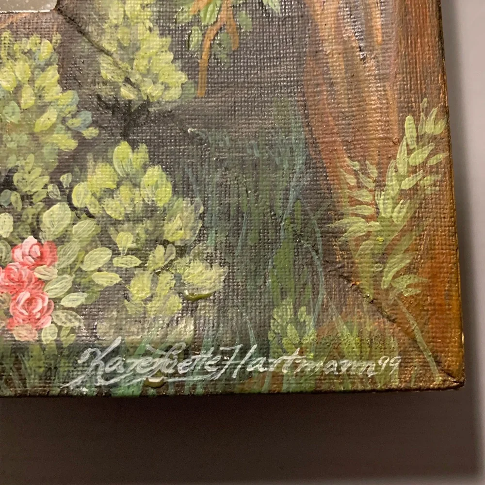 Set Hand painted Framed Mirrors - Picture 5 of 6